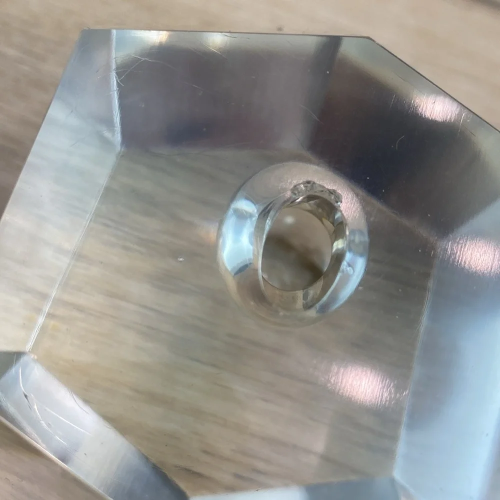 MCM Timo Sarpaneva Ittalia Finland Cristal‎ Block Bud Vase